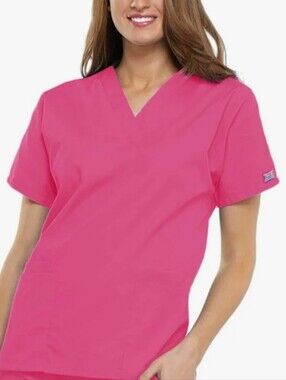 CHEROKEE Workwear V-Neck Snap Scrub Top NWT